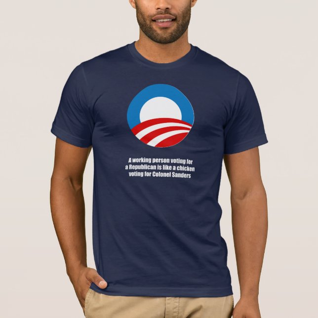 T-shirt Uma pessoa de funcionamento que vota para um (Frente)