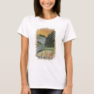 T-shirt Uma princesa que escuta músicos fêmeas por um ri