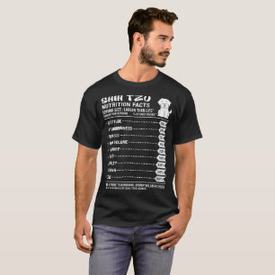 T-shirt Uma quantidade dos fatos da nutrição do cão de