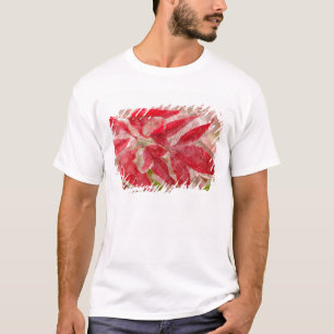 T-shirt Uma tempestade de gelo de inverno cobrindo as folh