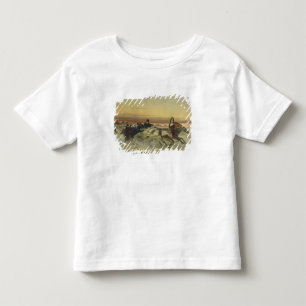 T-shirt Uma "troikca" de galope do inverno no alvorecer