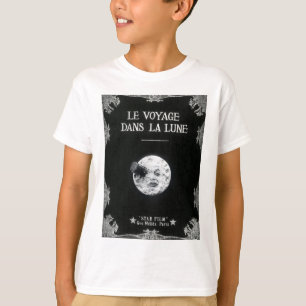 T-shirt Uma viagem ao cinema francês retrô da lua