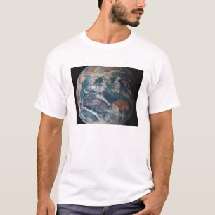 T-shirt Uma visão cheio da Terra mostrando dados globais