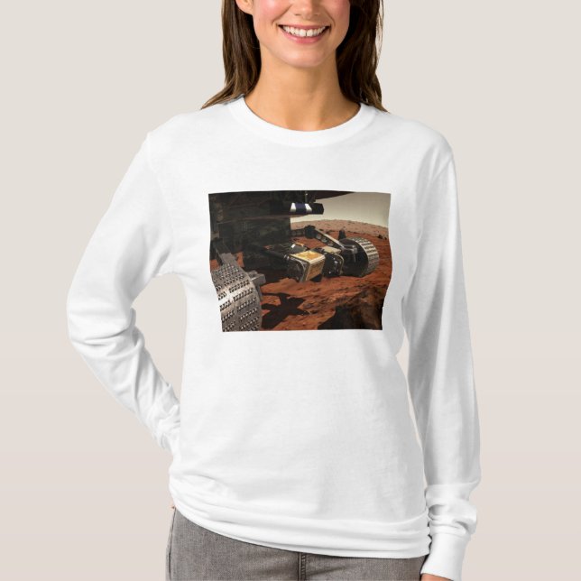 T-shirt Uma visão de perto do braço em Marte da NASA (Frente)