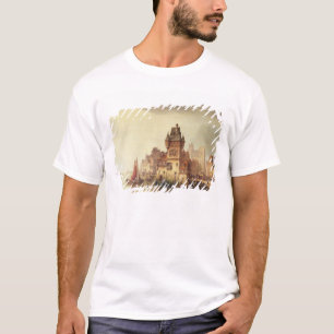 T-shirt Uma vista no rio, Dordrecht, 1879 (óleo no canva