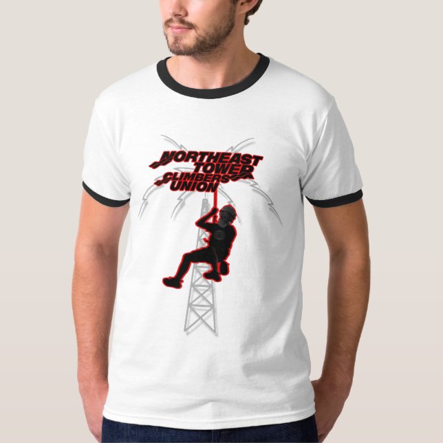 T-shirt união do nordeste dos montanhistas da torre (Frente)