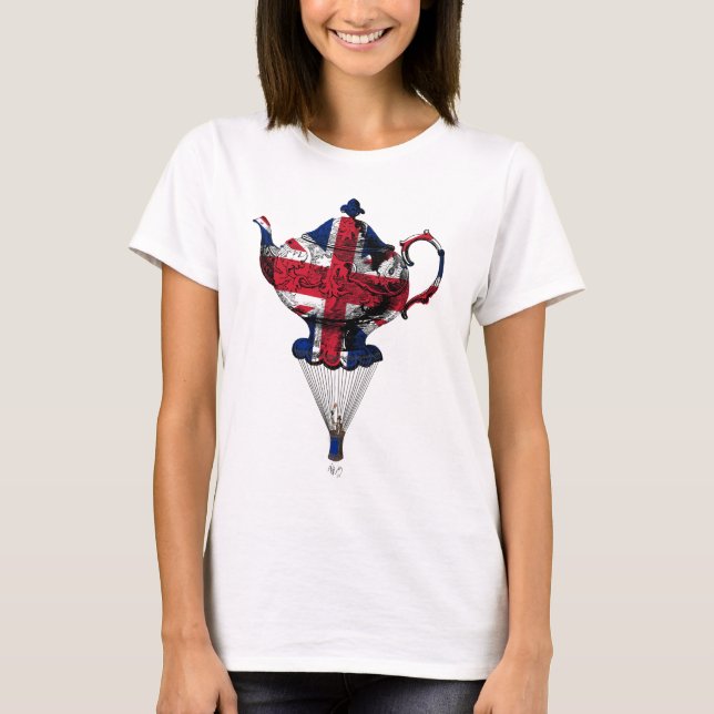 T-shirt União Jack Flying Teapot (Frente)