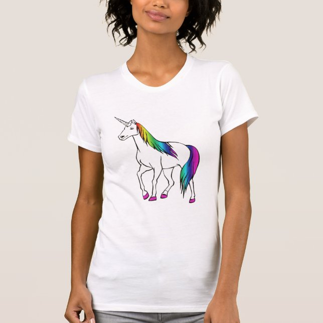 T-SHIRT UNICÓRNIO DO ARCO-ÍRIS (Frente)