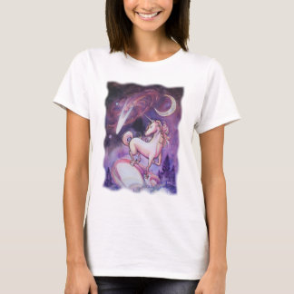 T-shirt Unicórnio e o céu nocturno