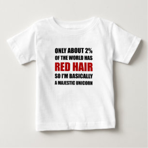 T-shirt Unicórnio majestoso do cabelo vermelho