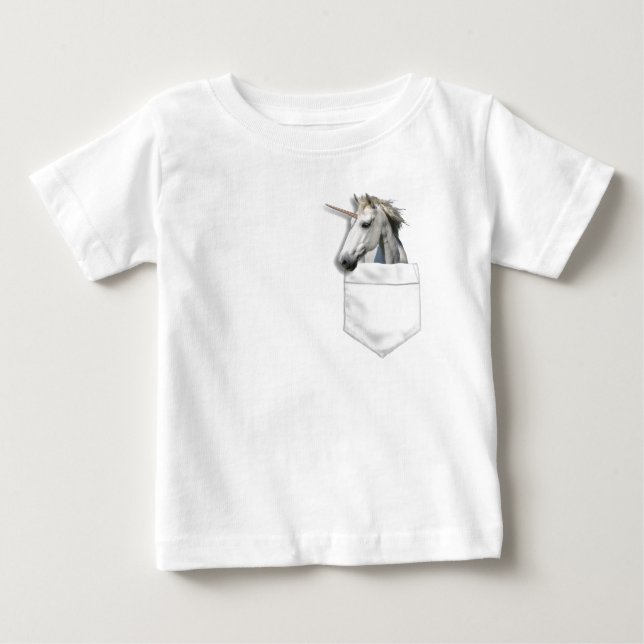 T-shirt Unicórnio no bolso (Frente)