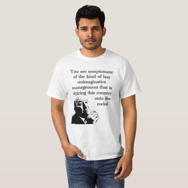 T-shirt Unimaginative da gestão do trabalho (Frente Completa)