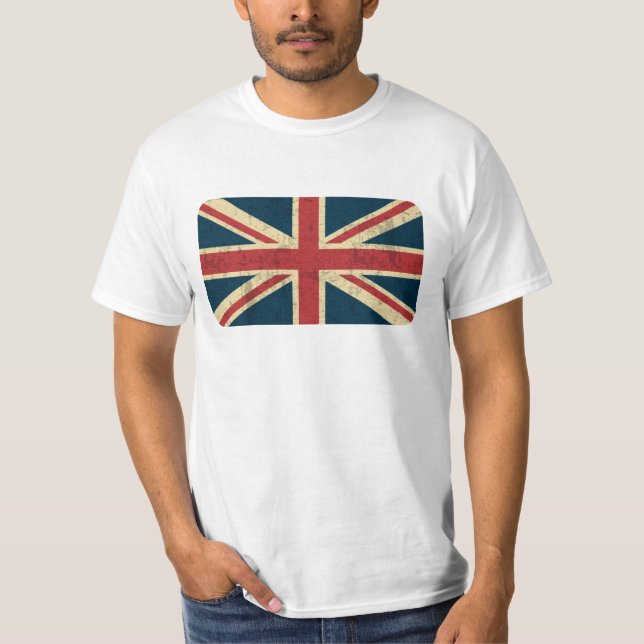 T-shirt Union Jack afligiu (Frente)