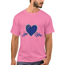T-Shirt Unisex Blue Heart