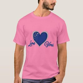 T-Shirt Unisex Blue Heart