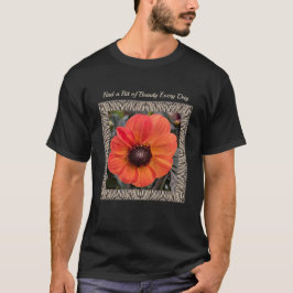 T-shirt Unisex com Dahlia Laranja Estonteante