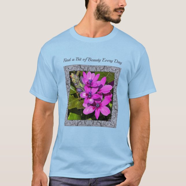 T-shirt Unisex com Flor Baboon Magenta (Frente)