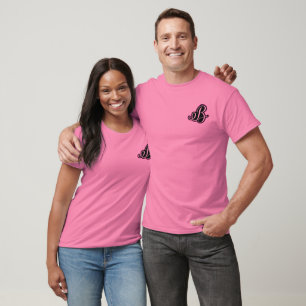 T-shirt (unisex) do rosa da Laço-Tintura