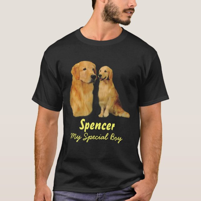 T-shirt unisex dourado de Spencer (Frente)
