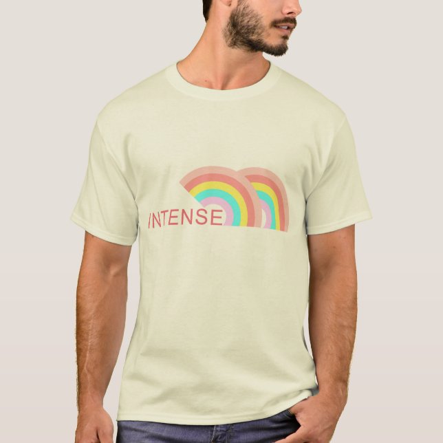 T-shirt unisex intenso do arco-íris dobro (Frente)