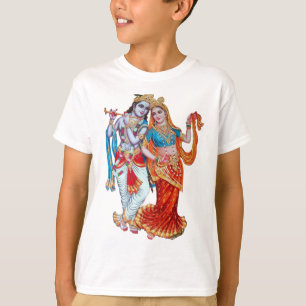 T-shirt unisex, Radha Krishna imprimida