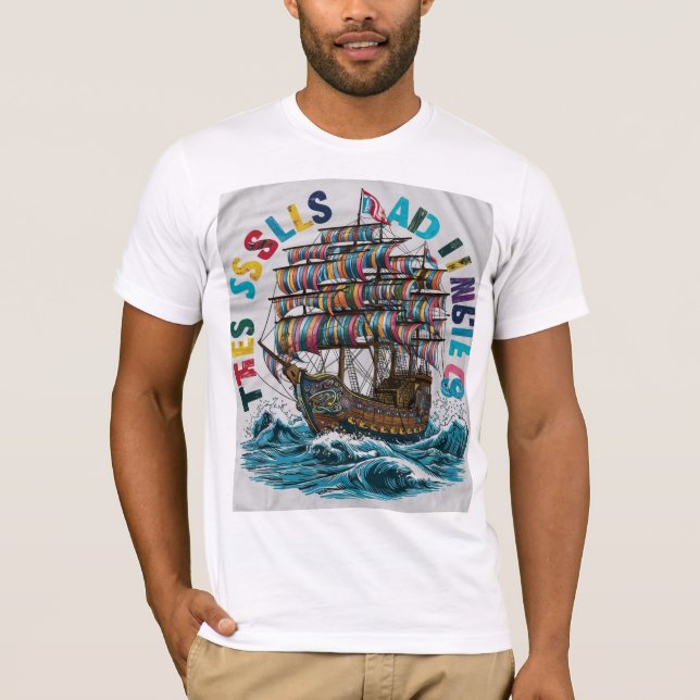 T-shirt Unisexe - « Vintage Ship »  (Frente)