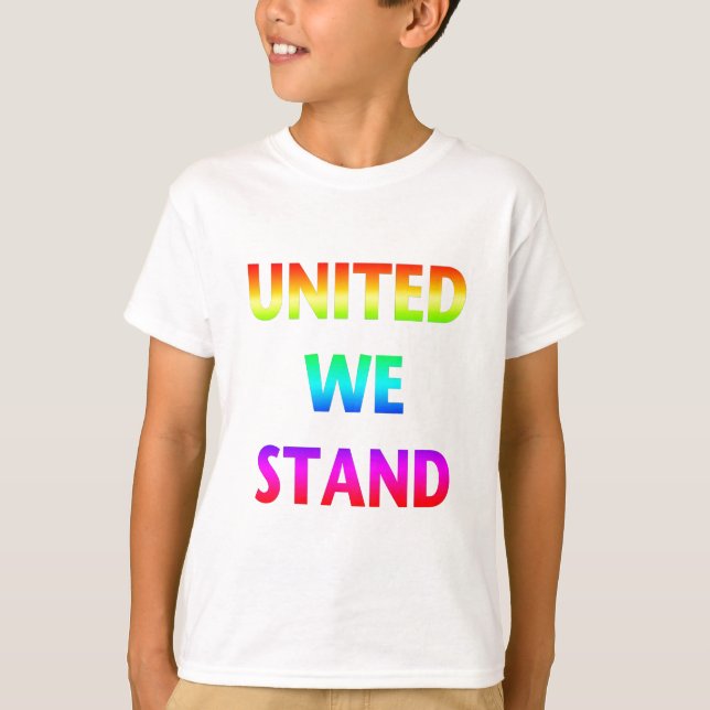 T-shirt United We Stand Rainbow (Frente)