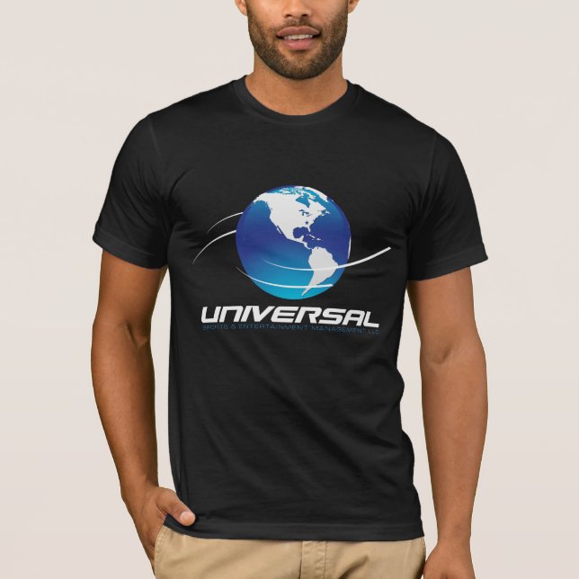 T-shirt universal do logotipo - preto (Frente)