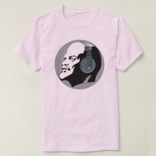 T-SHIRT URBAN LENIN COM FONES DE OUVIDO DE MÚSICA