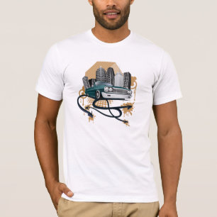 t-shirt urbano retro do carro