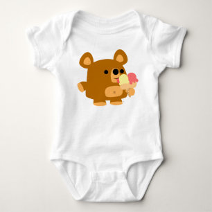 T-shirt Urso bonito dos desenhos animados com bolas:)