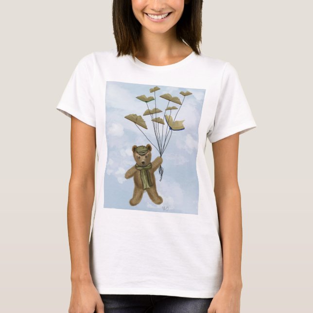 T-shirt Urso com Borboletas de Livro 2 (Frente)