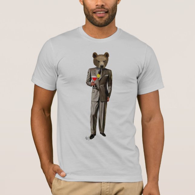T-shirt Urso com coquetel (Frente)