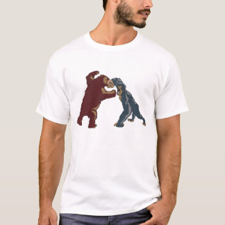 T-shirt Urso contra o gorila