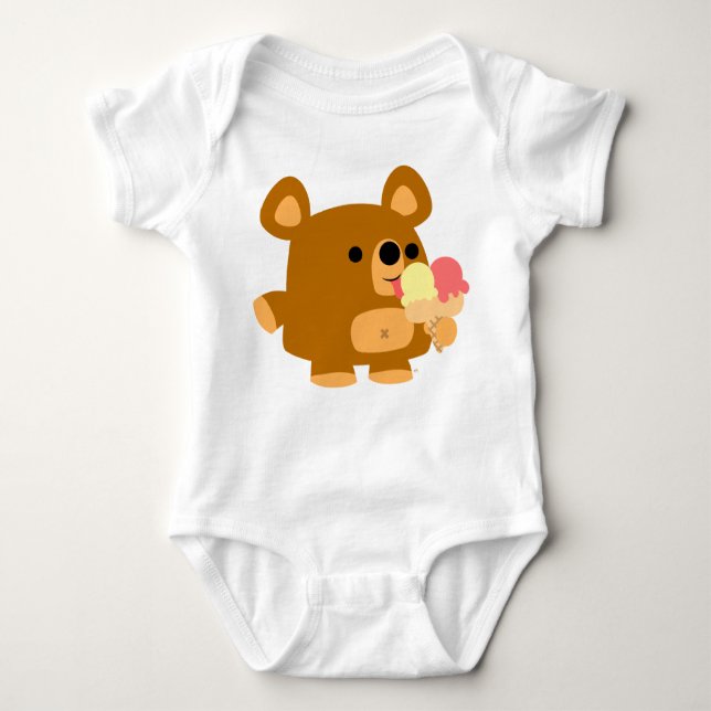 T-shirt Urso de Cartoon Bonito com Bolas :) roupa bebê (Frente)