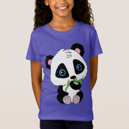 T-shirt Urso de panda de bambu comer bonito