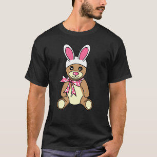 T-shirt Urso de ursinho bonito das orelhas do coelhinho da