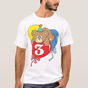 T-shirt Urso de ursinho do aniversário de 3 anos (2)