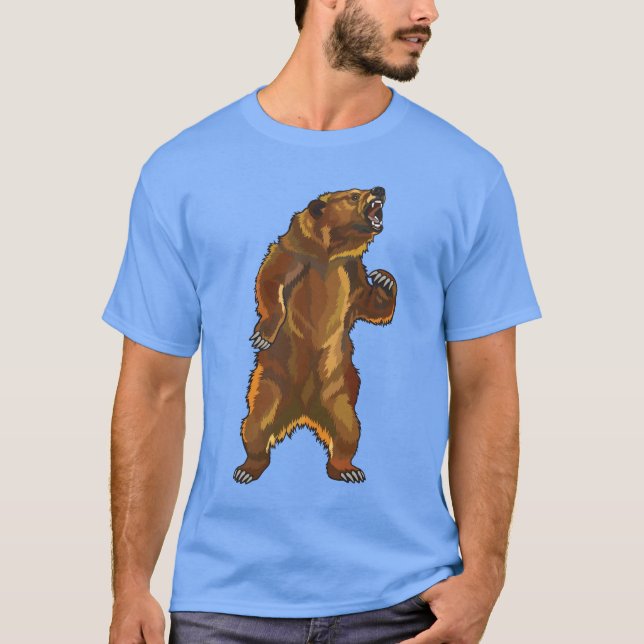 T-shirt urso de urso irritado (Frente)