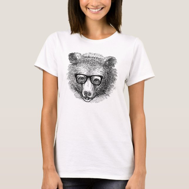 T-shirt Urso do hipster (Frente)