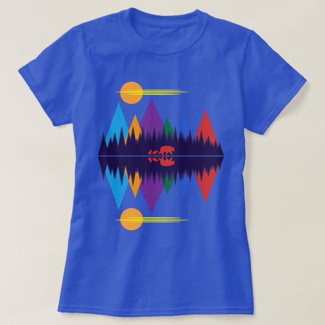 T-shirt Urso e Cubos (Frente do Design)