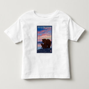 T-shirt Urso e parque nacional de Cub - de Yellowstone