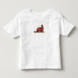 T-shirt Urso em Carrinho Vermelho