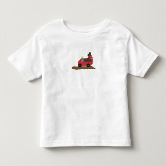 T-shirt Urso em Carrinho Vermelho