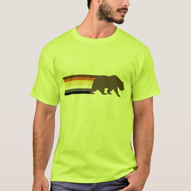T-shirt Urso legal e faixas de Sinalizador do Orgulho do U (Frente)