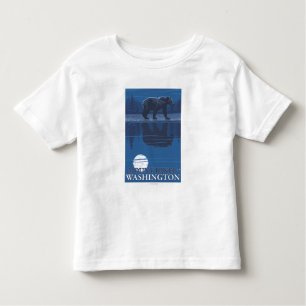 T-shirt Urso no luar - padeiro da montagem, Washington