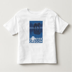 T-shirt Urso no luar - rio de Sun, Oregon