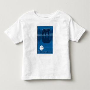 T-shirt Urso no luar - Yellowstone ocidental, Montana