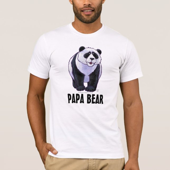 T-shirt Urso-Panda, Camisa-Luz do Papa Urso (Frente)