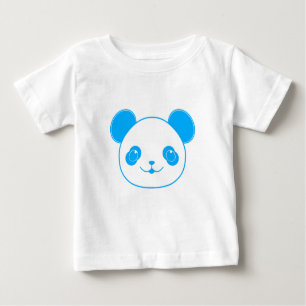 T-shirt Urso Panda de Kawaii Azul